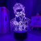 LED-Nachtlampe mit dem Abbild der Zeichentrickfiguren Jujutsu Kaisen Zimmer Atmosphäre Dekoration 3D Illusion Licht Geburtstagsgeschenk-16 Farbe mit Fernbedienung