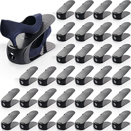 32x Schuhstapler Schuh Organizer Schuhe platzsparend verstauen Ablage rutschfest Schuhhalter (32x Schuhstapler)