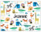 Paper Themes Personalised Messy Mat Plastic Table Cloth Wipe Clean Protect your table and floor from spills and accidents ((M) 75 x 55 cm, Off to The Zoo)