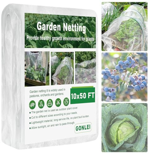 GonLei Gartennetz, 3 x 15 m, ultrafeines Netz, Schutz, Pflanzenabdeckung, Gemüse, Reihenabdeckung, Heidelbeere, Sträucher, Obst, Baum, Blumen, Garten, Absperrnetz