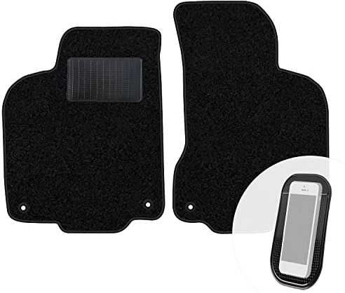 moto-MOLTICO Vorne Fußmatten Auto Velours Autoteppiche Schwarz Automatten Set 2-teilig passend für VW Polo III 6N 1994-1998