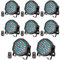 UKing 8 PCS RGB Akku LED Par Strahler Outdoor, Wiederaufladbare 36 LED Bühnenlicht mit Fernbedienung, 7CH Partylicht 7 Modi Lichteffekte für DJ Disco Hochzeit Weihnachten Bühnenbeleuchtung