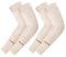 skytowards 2 Pares Mangas Elásticas Mangas para Brazo Manguitos de Protección Solar UV Mangas Enfriamiento Transpirables para Deportes Mujeres y Hombres (Color de Piel)