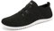 Merdoo Barfußschuhe Damen Herren Bequeme Barfuss Schuhe Damen Slip On Sneakers Weich Sportschuhe Leicht Turnschuhe rutschfest Laufschuhe Atmungsaktiv Barfussschuhe Walkingschuhe Unisex Schwarz 40EU