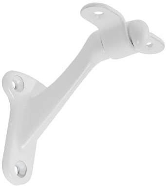 khtumeware Paquete de 2 soportes de pasamanos blancos de 3 pulgadas, herrajes resistentes para escaleras, hogar u oficina, soportes de pasamanos vintage