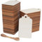 DLUSZERT 90 Stück Holz Etiketten Tags zum Basteln, 3,9 x 6,8cm Blanko Holzanhänger, Holz Geschenkanhänger mit Schnur, Holzplatten Rechteck Holzscheiben mit Loch für DIY Handwerk Hochzeit Weihnachten