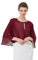 BEAUTELICATE Cape Boléro en Mousseline de Soie De Femme Châle Étole Elégant Transparent Pour Mariage Soirée Cérémonie Femme Mariée Demoiselles d'honneur, Style Court - Burgundy