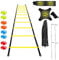 Football Training Equipment, 6M Agility Ladder Speed Training Kit with 12 Rungs, 10 Disc Cones, and 4 Stakes, Coordination Ladder for Kids and Adults, for Soccer and Basketball Footwork Training