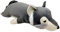 Nemu Nemu Animals 6292877 Plüschtier, Wolf Loulou, Kuscheltier, extra weich und kuschelig, Stofftier, Designed in Japan, Kuschelkissen, Größe L, 53 cm