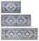 MELAJIA Kitchen Rugs Sets of 3 Washable Non Slip Dark Grey Kitchen Mats 3 Piece Set Boho Kitchen Runner Rugs Carpets for Hallway Front Door Dark Grey(50x80cm+50x120cm+50x150cm)
