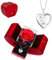 SOVIUPRZ Preserved Roses in A Box, Forever Red Rose Heart Box to My Love, Eternal Real Rose with Photo Necklace Cherish These