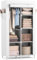 Vicye Kleiderschrank, Tragbarer Stoffschrank mit Kleiderstange, 6 Ablagen, 4 Seitentaschen und Überzug, Kleiderschränke Stabil für Schlafzimmer Ankleidezimmer (Schwarz, 84 x 42 x 162 cm), weiß