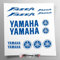 Kit adesivi compatibile con serbatoio e casco moto | Base Vinile Trasparente FACILE APPLICAZIONE Stampa UV | scritte loghi | Stickersland® - Faze (Blu)