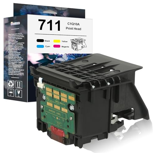 SCCOLOR Remanufactured 711 Printhead Kit High Yield C1Q10A Pinter Head