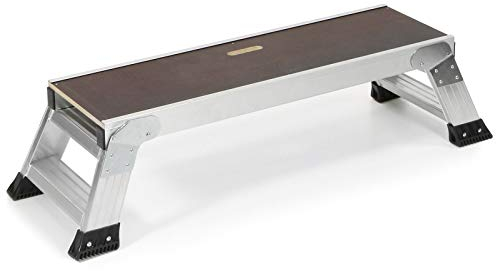 Jumbo® Arbeitsplattform Aluminium Holz 100 x 30 cm Plattform- Höhe 0,30 m klappbar Treppe Tritt Montage- Arbeitsbühne