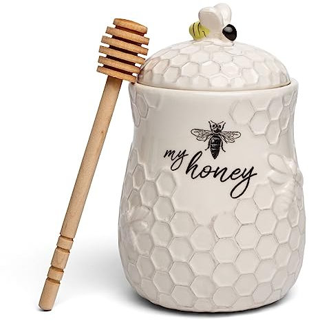 Young's Inc Pot en céramique avec miel