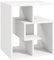 HOMCOM Mesita Auxiliar Mesa Auxiliar Blanca Mesa de Centro con Estantes de Almacenamiento para Salón Dormitorio 45x40x55 cm