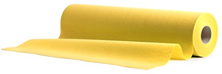 AROBA 2X Airlaid Tischläufer (Gelb, 40 cm x 24 m) - Stoffähnliche Tischläufer - Tischband Tischtuchrolle Tischdeko für Hotel Catering Geburtstag Restaurants Kommunion Taufe