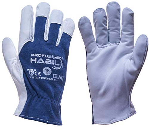 12 Paar Leder-Arbeitshandschuhe Montagehandschuhe Mechanikerhandschuhe(HABIL-12) (10 (XL))