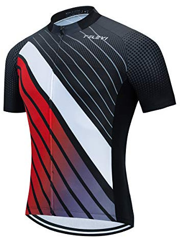 PSPORT Maglia da ciclismo da uomo, a maniche corte, traspirante, traspirante, riflettente, Cc6476, XX-Large