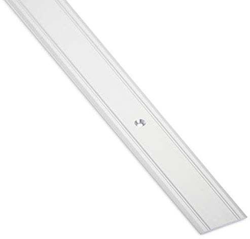SOTECH 2 Stück Übergangsprofile Cross Aluminium Boden-Leiste zum Schrauben Übergangs-Schiene für Fußböden Länge 100 cm Breite 30 mm Bodenprofil Alu Silber Ausgleichsprofil gelocht für Türschwelle
