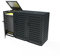Cache Poubelle Triple en Aluminium thermolaqué 3x120 litres - Gris Anthracite