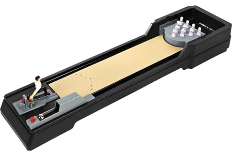 Trisquirrel Desktop Bowling Game for Adults & Kids, 25.5 Tabletop Bowling Alley with Auto Ball Return, 10-Pin Mini Bowling Set, Portable Table Top Sports Toy for Home, Office & Party