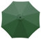 Leww Auvent de rechange pour parasol de terrasse, parasol de marché, table d'extérieur avec 8 baleines de 3 m, Vert, L