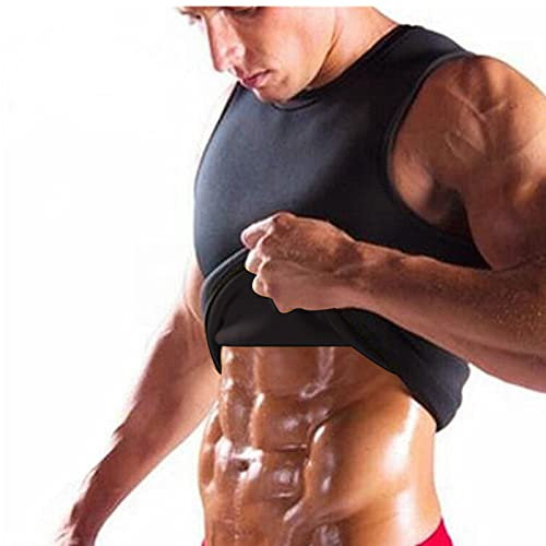 BIBOKAOKE Herren Figurformend Training Tank Top Schnell trocknende Kompression Bauch Weste Schwitzeffekt Sport Fitness Shape Unterhemd Muskelaufbau Gewichtsverlust Sauna Tops