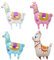 DragonX2 Alpaka Cartoon Aluminium-Folie Helium Ballon, 4er Pack, Grün, geeignet für Kinder, Familien, unisex, Geburtstag, Hochzeit, Party, Urlaub Dekoration