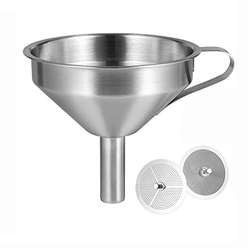 3D Printer Stainless Steel Funnel,Resin Liquid Filter Cup for SLA/DLP/LCD UV Resin,Double-Strainer Filter for 3D Printing Liquid/Industrial/Kitchen