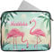 Personalised Any Name Flamingo Design Laptop Case Sleeve Tablet Bag Chromebook Gift 1815 (9-10 inch)