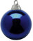 Deco Woerner Nachtblaue, glänzende Weihnachtskugeln aus schwer entflammbarem Kunststoff, 8 cm Ø - 12 Stück