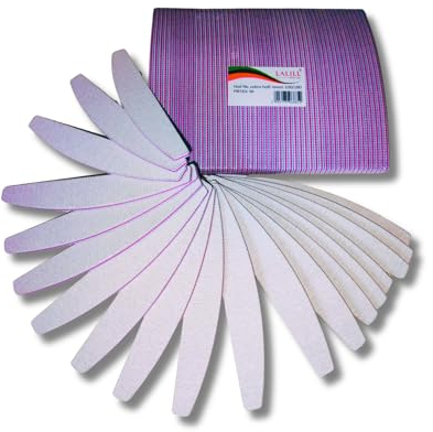LALILL Nagelfeile 100/180 Grit 50 Stk - Nagelfeilen für Gelnägel - Nail File Nagelmodellage für Hybrid, Acryl und Naturnägel - Zebra Feile Maniküre, Buffer, Professionell und für Haustiere