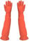 Dirfuny Gants Longs de Vaisselle en Caoutchouc, Gants de Ménage à Manche Longue, Gants de Nettoyage de Cuisine (M), Orange