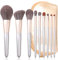 ENZO KEN Natürliche Haar Make up Pinsel Set Professionell, Graues Eichhörnchen Haar Make up Pinsel Set mit Handtasche, Kosmetische Pinsel Make up Set, Naturborsten Make up Pinsel Set. Smoon