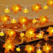 OUILA Ahornblatt Kürbis Lichterkette, 20 LED/3,5 M, Herbst, Batteriebetrieben, Geeignet für Herbstdekoration, Halloween und Thanksgiving, Innen und Außendekoration
