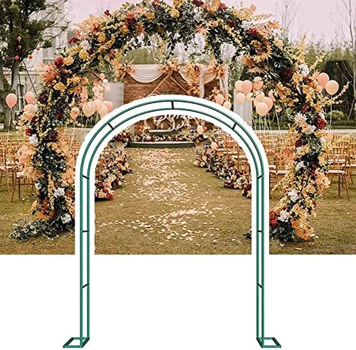 ALKOY Garden Arch Metal Pergola Arbor, Rose Arbor for Various Climbing Plant, for Wbridal Party Elegant Decorations, 240 X 220 cm Black, White,Green,Green,W2.4M*H2.2M/Green/W1.4M*H2.3M
