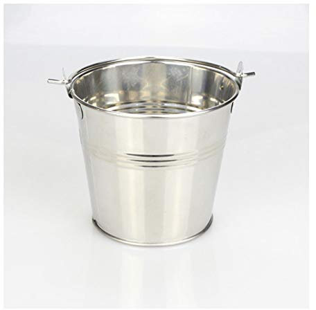 MOOWI Ice Bucket Iron Sheet Handle Household Drink Beer Ice Bucket French Fries Keg Bar Party Barbecue Ice Bucket Garden Watering Bucket Keeps Ice Cold & Dry