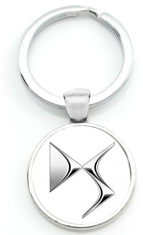 OscitY Voiture Cuir Porte-clés, pour Citroen DS Spirit DS3 DS4 DS4S DS5 5LS DS6 DS7 DS Porte-clés Personnalisé Remplacement Anti-Perte Cadeaux Famille Cadeau Car Accessoires,A-F
