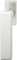 FSB Fenstergriff 34 1003 eckige Rosette, Aluminium silber eloxiert