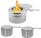 Vastsea 3 Pièces Récipients à Pâte Combustible, Brûleur à Alcool, Brûleur d'alcool pour Fondue, pour Chauffe-Plats à Fondue ou Plat de Cuisson, Camping, Café, Boissons Chaudes