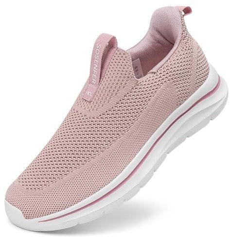 Sosenfer Scarpe da ginnastica da donna, traspiranti, leggere, in rete, comode, per palestra, fitness, Colore: rosa., 39 EU