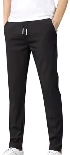 Chino Hose Mode Elegant Freizeithose Stretch Sportose Leicht Bequem Jogginghose Herren Atmungsaktiv mit Gummibund Anzughose Herren Polyester Traininghose Herren Comfort Fit M-5XL