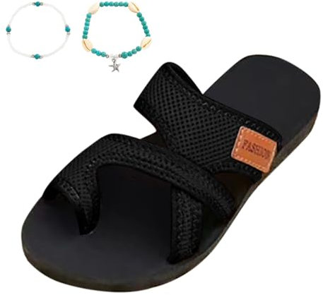 Flip Flops Damen Coole Mit Fussbett Sandaletten Bequem Slingback Lässige Offene Zehentrenner Orthopädische Sandalen Elegant Sommerschuhe Boho Glitzer Flip Flops Flache Schuhe