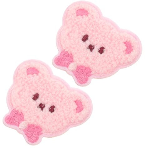 BELLIFFY 2st Aufkleber Mit Tierstickerei Filz-stickerei-patches Lipgloss-kits Gestickte Aufnäher Mit Cartoons Stofftiere Selber Machen Patches Aufnähen Errötendes Hasen- Gefühlt