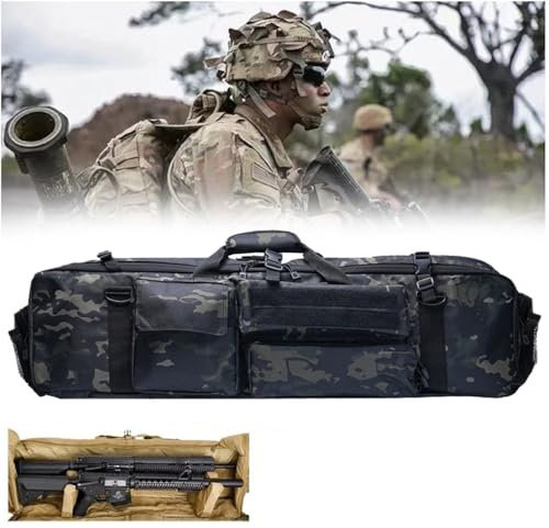 Twaffenkoffer Gewehrtasche Actical Rifle Bag, Paintball Waffen, Gewehrtasche, Taktische Waffentasche, M249 Military Airsoft Tragetasche, Hochfester Nylonrucksack, Für Cs-Jagdschießen B