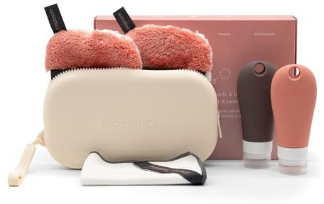 waschies pureFeminine Intimpflege 6-teiliges Set, Sanfte Reinigung, Reduktion von Gerüchen durch Antimikrobiellen Fasermix zur Vorbeugung von Infektionen, Pads aus 80% Recycelte Faser