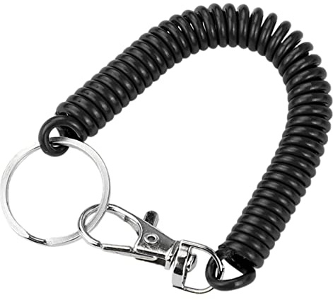 Coil Lanyard - Retractable Federspirale Schlüsselanhänger | Praktischer Coil Cord Schlüsselanhänger Halter Für Schlüssel, Dekoration, Wiederverwendbare Federlänge, Perfekt Für Alltag & Büro