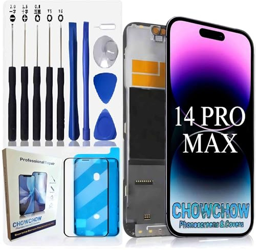 iPhone 14 Pro Max Screen Replacement Kit (6.7″) | A-Grade LCD/OLED-Type Incell Digitizer Display Assembly with Frame & Tools | OEM Tested | 2025 Version | Fast UK Delivery | Chowchow Electronics